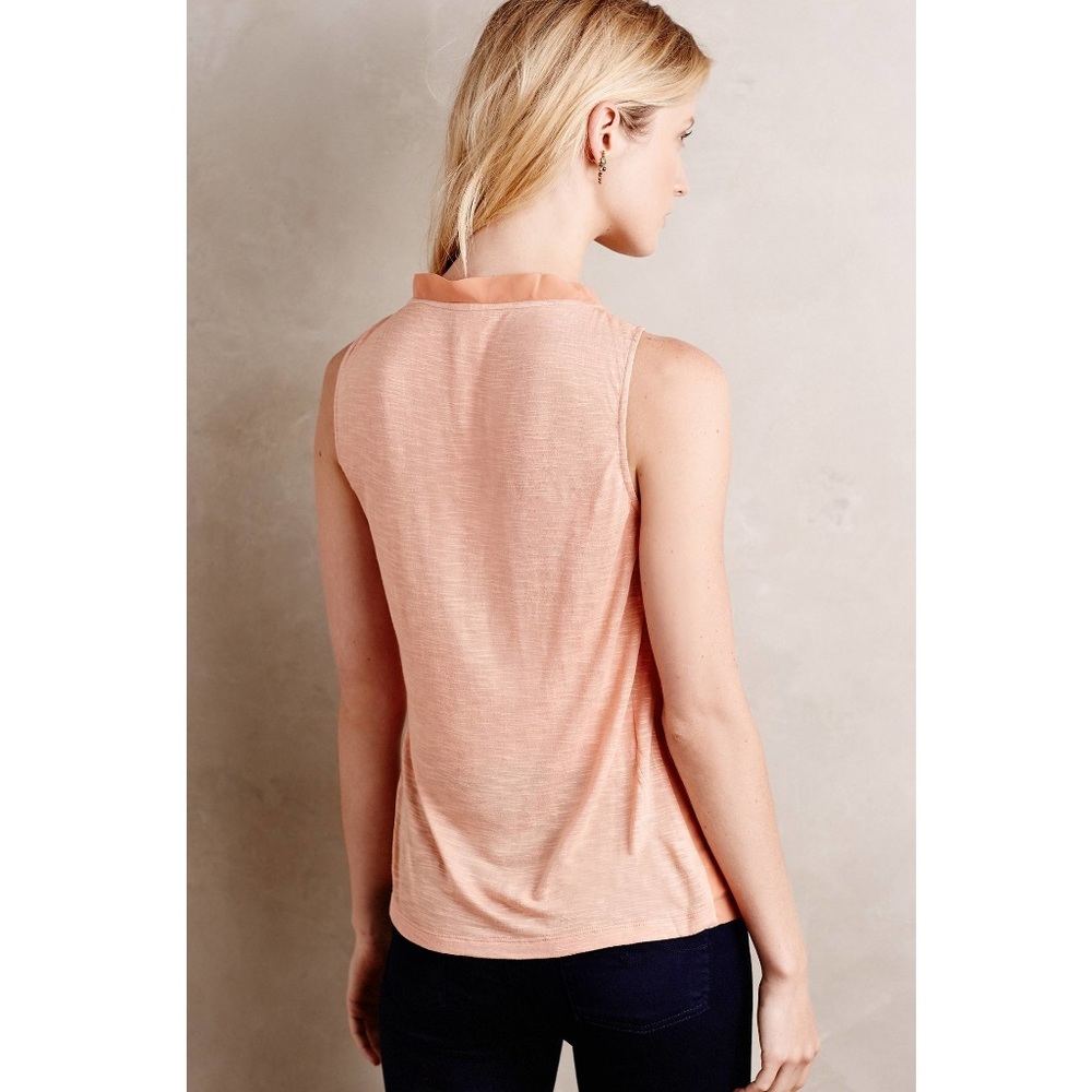 Bling embroidered tank with tie neck detail - EUC - Picture 3 of 8